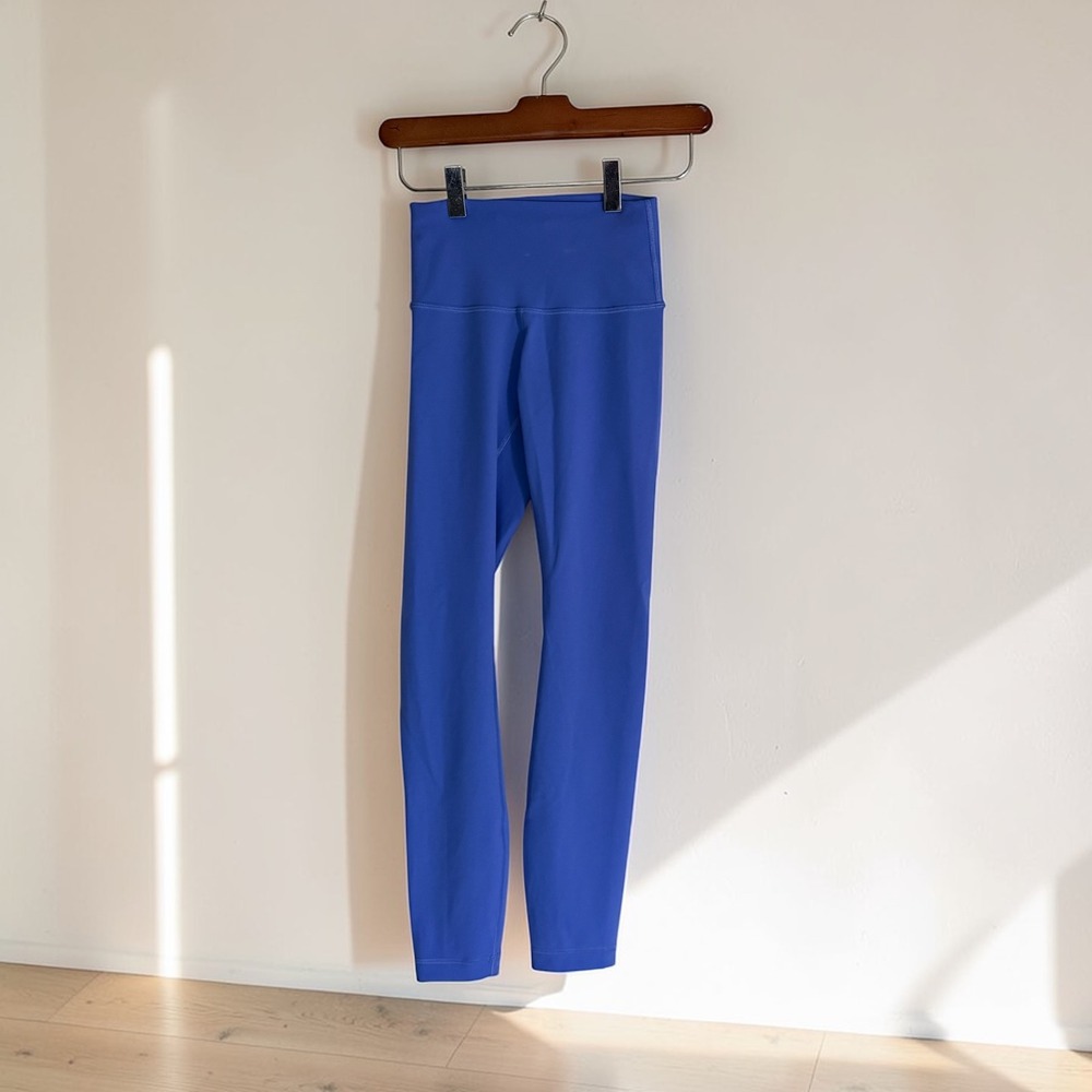 Lululemon Wunder Train High-Rise Tight 25 Women 2 Blue LW5CR7S Yoga Gym Leggings